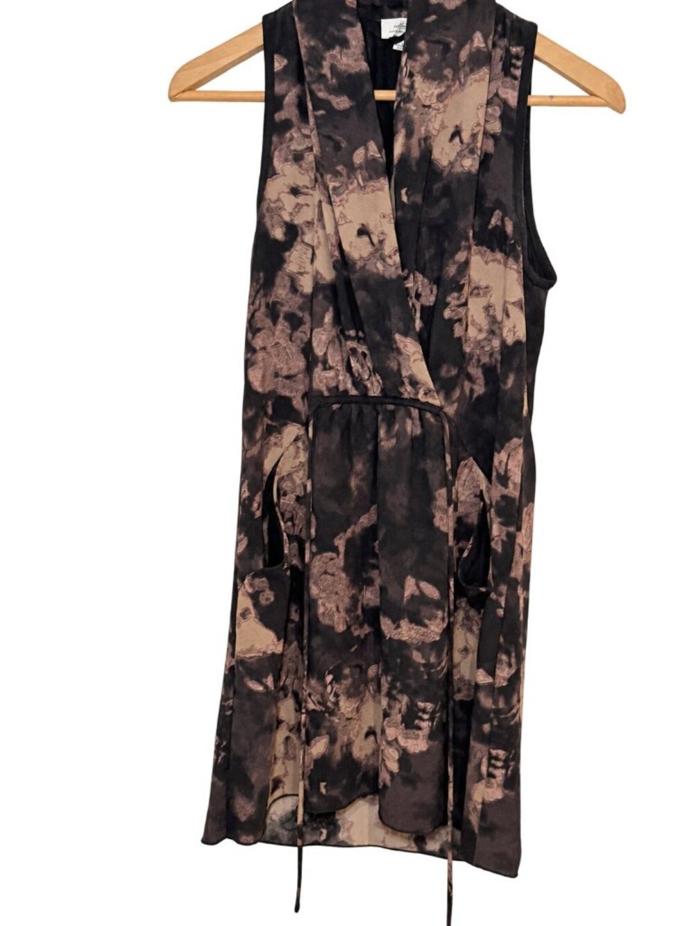 Wilfred Black Floral Sleeveless Mock Neck Dress - XXS